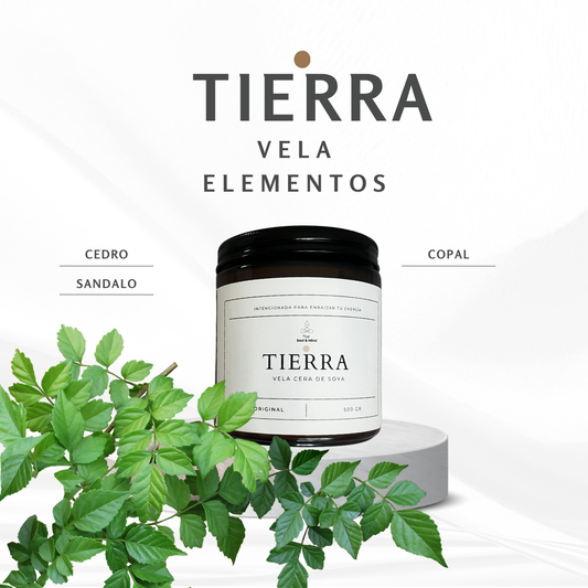 🌿 Vela Elemento Tierra